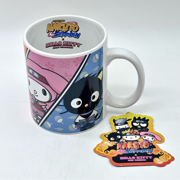 Hello Kitty x Naruto Shippuden Ceramic Coffee Tea Mug 16 oz from Bioworld - Picture 2 of 10
